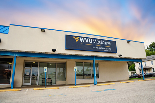 Exterior shot of the WVU Medicine Uniontown Hospital Primary Care clinic in Connellsville PA