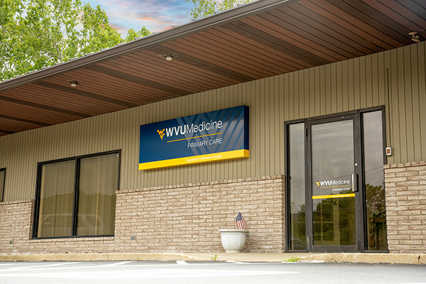 Exterior shot of the WVU Medicine Uniontown Hospital Primary Care clinic in Connellsville Square PA